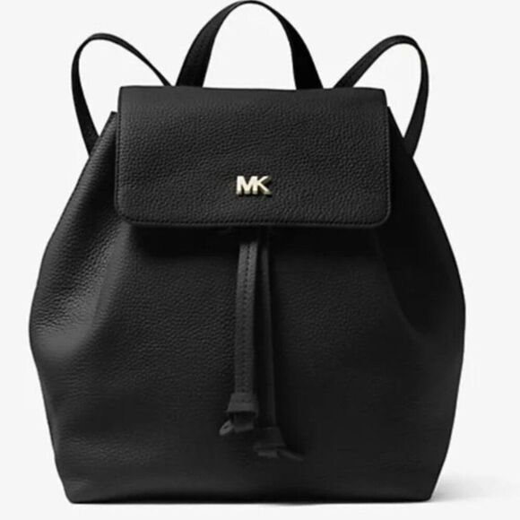 Michael Kors Junie Medium Pebbled Leather Backpack - Picture 3 of 8